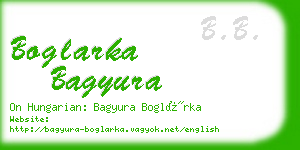 boglarka bagyura business card